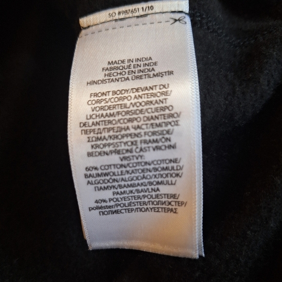 Ralph Lauren Embroidered Corduroy Logo Black/Yellow Mens Pullover Hoodie Size L - Picture 7 of 8